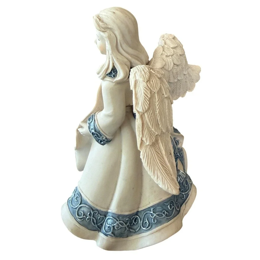Vintage Sarah's Angels Judith Teacher Figurine 2004 Mindspring Studio Blue Angel